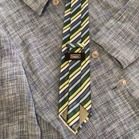 Haggar Men’s Neck Tie Polyester Stripes - Picture 8 of 9